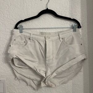One Teaspoon Women's White Denim Shorts